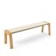 Banc design 160 cm chêne super mat FLAK Punt, coloris crème