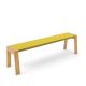 Banc design 160 cm chêne super mat FLAK Punt, coloris moutarde