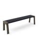 Banc design 160 cm chêne teinté gris foncé FLAK Punt, coloris noir