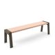 Banc design 160 cm chêne teinté gris foncé FLAK Punt, coloris rose