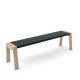 Banc design 160 cm chêne teinté gris Sienne FLAK Punt, coloris anthracite