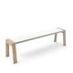 Banc design 160 cm chêne teinté gris Sienne FLAK Punt, coloris blanc