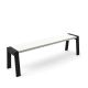 Banc design 160 cm chêne teinté ébène FLAK Punt, coloris blanc