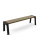 Banc design 160 cm chêne teinté ébène FLAK Punt, coloris bronze