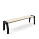 Banc design 160 cm chêne teinté ébène FLAK Punt, coloris crème