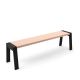 Banc design 160 cm chêne teinté ébène FLAK Punt, coloris rose