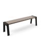 Banc design 160 cm chêne teinté ébène FLAK Punt, coloris sable