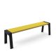 Banc design 160 cm chêne teinté ébène FLAK Punt, coloris moutarde