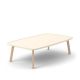 Table basse rectangulaire crème BREDA Punt en chêne massif blanchi