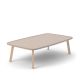 Table basse rectangulaire sable BREDA Punt en chêne massif blanchi
