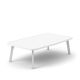 Table basse rectangulaire blanche BREDA Punt en chêne massif laqué blanc