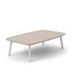 Table basse rectangulaire sable BREDA Punt en chêne massif laqué blanc