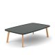 Table basse rectangulaire anthracite BREDA Punt en chêne massif super mat