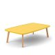 Table basse rectangulaire moutarde BREDA Punt en chêne massif super mat