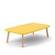 Table basse rectangulaire moutarde BREDA Punt en chêne massif super mat