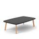 Table basse rectangulaire noire BREDA Punt en chêne massif super mat