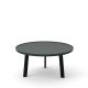 Table basse ronde anthracite BREDA Punt pieds chêne massif teinté ébène