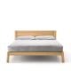Lit contemporain queen size en chêne massif super mat BREDA Punt, tête de lit chêne super mat