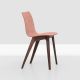 Chaise bicolore noyer massif MORPH Zeitraum, assise chêne teinté rose pastel