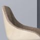 Détail des finitions cuir Jepard et tissu Medina Kvadrat du fauteuil design chêne massif  MORPH DINING Zeitraum