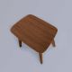 Tabouret design en noyer massif MORPH STOOL Zeitraum