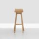 Tabouret de bar design MORPH BAR Zeitraum en chêne massif