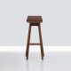 Tabouret de bar design MORPH BAR Zeitraum en noyer américain massif