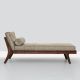 Méridienne noyer & cuir naturel MELLOW DAYBED Zeitraum sans accoudoir