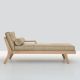 Méridienne chêne & cuir naturel MELLOW DAYBED Zeitraum avec accoudoir