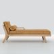 Méridienne chêne & cuir whisky MELLOW DAYBED Zeitraum avec accoudoir