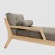 Méridienne design chêne massif MELLOW DAYBED Zeitraum, habillage tissu