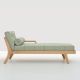 Méridienne chêne & tissu vert pastel MELLOW DAYBED Zeitraum avec accoudoir gauche