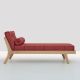 Méridienne chêne & tissu fraise écrasée MELLOW DAYBED Zeitraum sans accoudoir