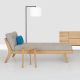 Méridienne design MELLOW DAYBED Zeitraum, chêne & tissu Kvadrat Hallingdal (modèle dans ce tissu sur demande) 