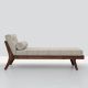 Méridienne noyer & tissu beige MELLOW DAYBED Zeitraum sans accoudoir