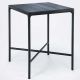 Table haute carrée FOUR Houe en aluminium coloris noir