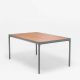 Table d'extérieur 160x90 en bambou & aluminium gris FOUR Houe