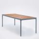 Table d'extérieur 210x90 en bambou & aluminium gris FOUR Houe