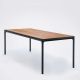 Table d'extérieur 210x90 en bambou & aluminium noir FOUR Houe