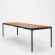 Table d'extérieur 270x90 en bambou & aluminium noir FOUR Houe