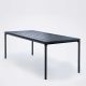 Table d'extérieur 210x90 en aluminium noir FOUR Houe