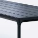 Détail plateau aluminium de la table 210x90 FOUR Houe noire