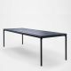 Table d'extérieur 270x90 en aluminium noir FOUR Houe