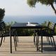 Table d'extérieur en aluminium FOUR en 160x90 avec chaises CLIPS Houe