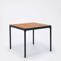 Table carrée bambou & alu FOUR Houe