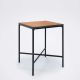 Table bar carrée bambou & aluminum noir FOUR Houe 