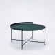 Table basse ronde vert pin Ø76 EDGE Houe, anse rabattue