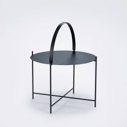 Table basse ronde bleu pigeon Ø 62 cm EDGE Houe