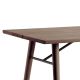 Table design rectangulaire longueur 180 cm ALLEY Woud, plateau chêne fumé huilé, pieds chêne fumé huilé