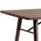 Table design rectangulaire 205 cm ALLEY Woud, plateau chêne fumé huilé, pieds chêne fumé huilé